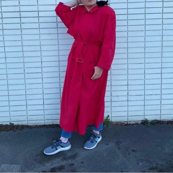 Dash pink vintage long coat size L / 12 - Picture 6 of 8